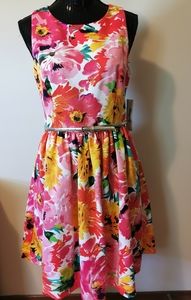 Eliza J Open Back Floral Fit&Flare Dress Size 10